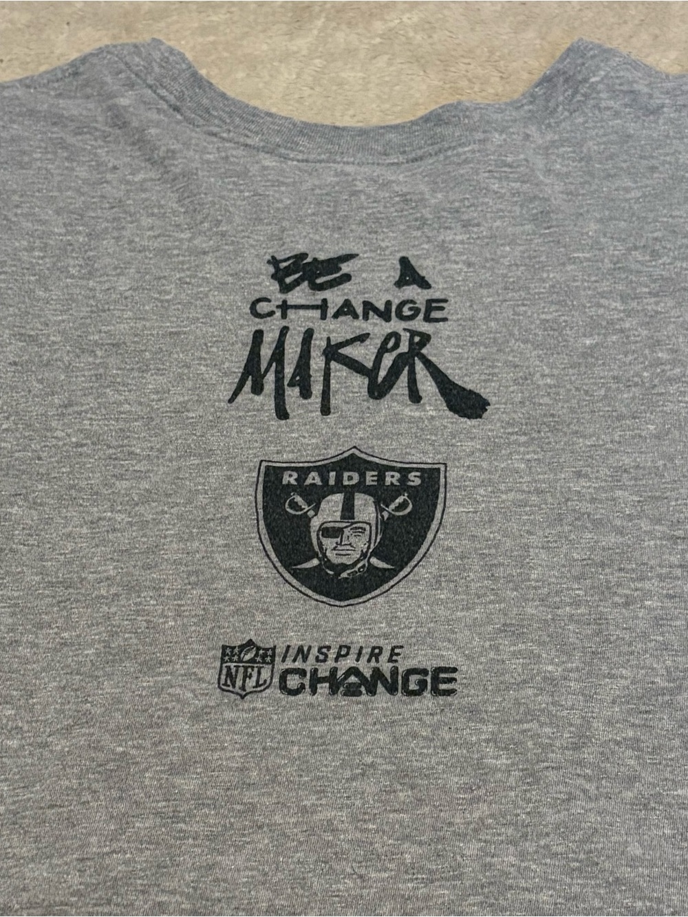 Men’s Grey Nike x NFL Raiders “Inspire Change” Long‑Sleeve Tee – Men’s XL